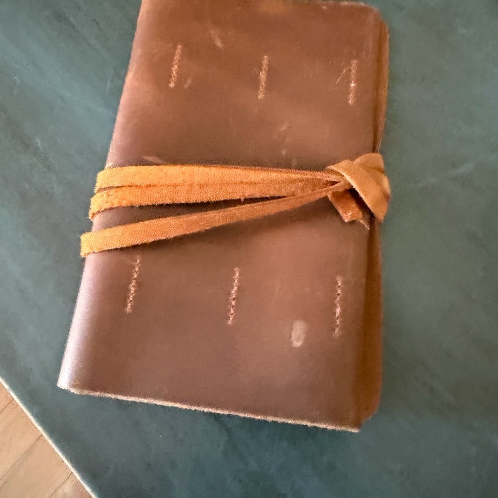 LEATHER handcrafted tool roll with zipper pocket. Can be used as Junk Journal